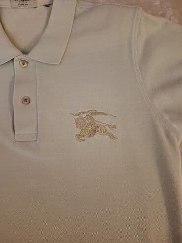 pull bear: Мужская футболка, M, Burberry, Б/у, цвет - Бежевый, Платная доставка — 5