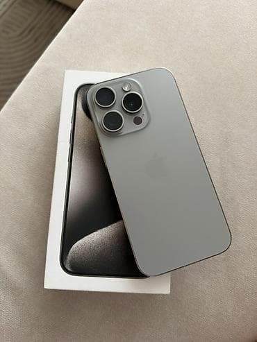 aiphone 15 pro: IPhone 15 Pro, Б/у, 256 ГБ, Natural Titanium, Защитное стекло, Чехол, Коробка, 78 % — 1