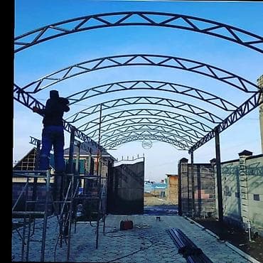 дуги теплицы: Навес, Арочный, Металл, Поликарбонат, Установка — 1