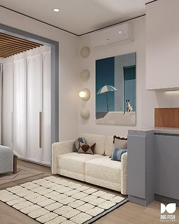 квартиры в городе ош: 1 комната, 30 м², 3 этаж, Дизайнерский ремонт — 1