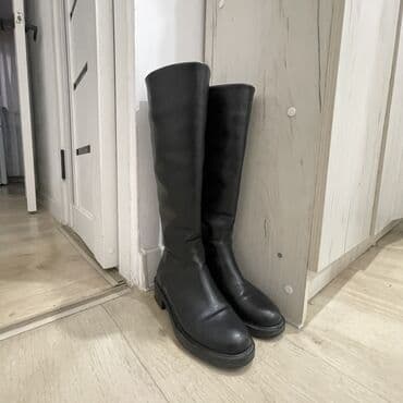 женские джинсовые шорты по колено: Продаются актуальные высокие женские сапоги-трубы. Размер написан 36 — 9