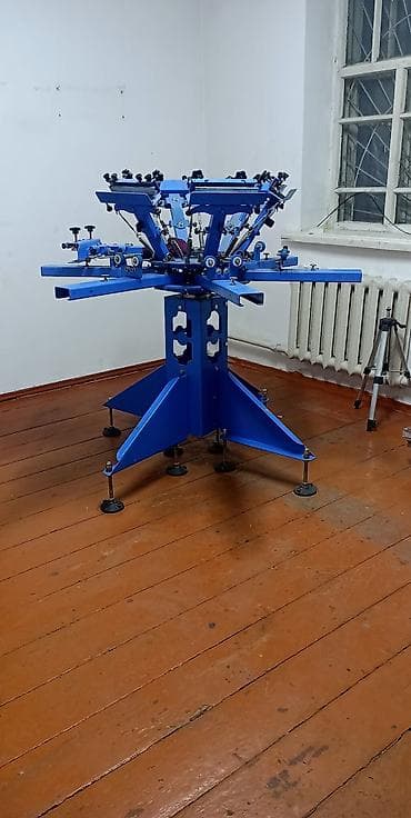 Трафаретная печатная карусель + термопрессы