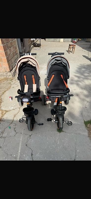 Детские велоколяски-трансформеры с ручкой для родителей и козырьком