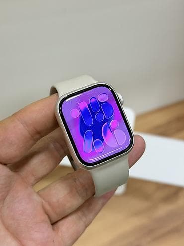 burker часы: Apple Watch Series 8, 45 mm (бежевый цвет) + комплект + ремешки — 3