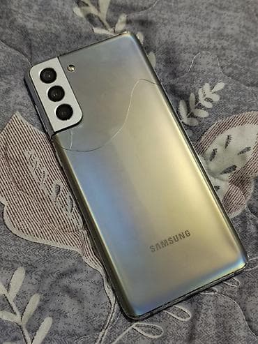 Samsung Galaxy S21 Plus 5G, Б/у, 256 ГБ, цвет - Белый, 2 SIM — 1