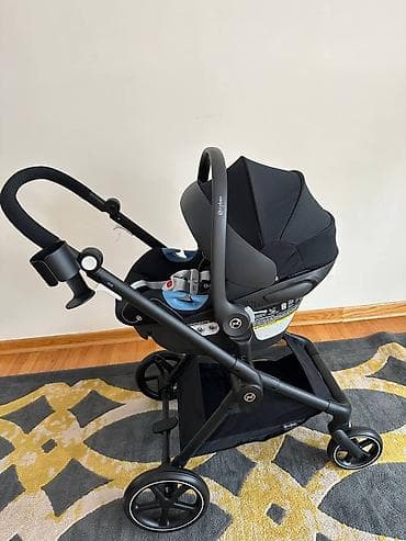 машина детский бу: Коляска, Cybex, цвет - Черный, Новый — 1