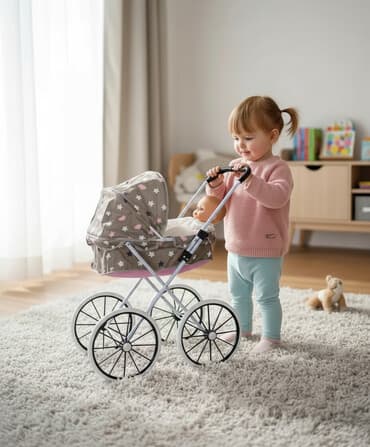 детская коляска для кукол: 🎀Игрушечные коляски хорошего качества. 🍭Размер коляски: ширина 39 — 1