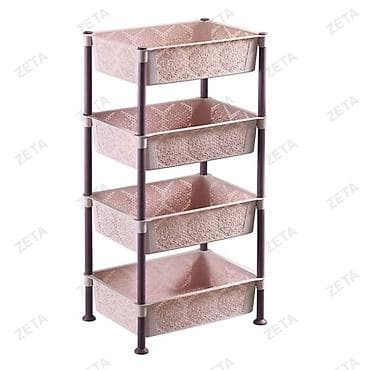 toy: Этажерка с 4 корзинами изготовлена из прочного цветного пластика — 1