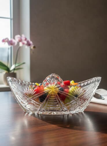 стеклянные вазы для декора: Ваза ладьякрасивая и богатого внешнего вида иразм.дл — 1