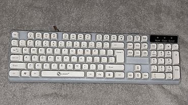 клавиатура с подсветкой: Клавиатура, Мембранная, Проводное подключение, Размер: 100% — 1