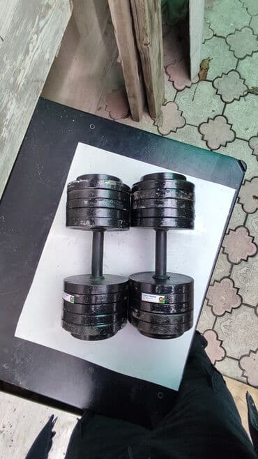 купить велосипед с широкими колесами бу: Гантели железные разборные Вес одной гантели 30кг Общий вес 60кг — 2