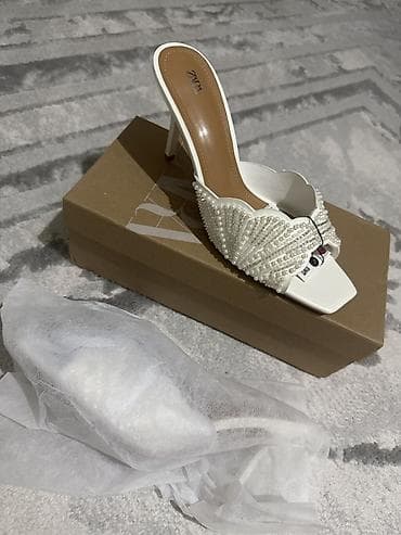 Личные вещи: Сабо, 39, Zara, Новый, цвет - Белый — 2