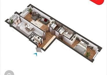 Продажа квартир: 2 комнаты, 83 м², Элитка, 3 этаж, Готовая ПСО (под самоотделку) — 2