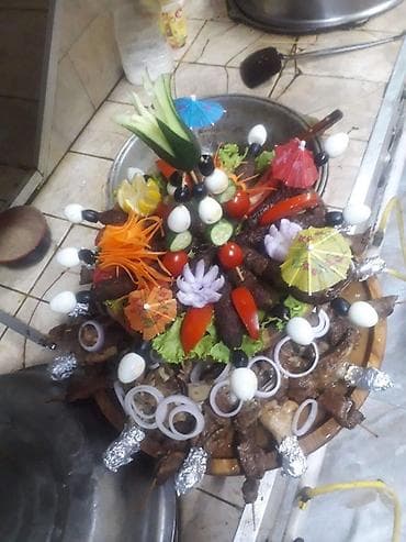 dinner table: Большое праздничное ассорти в национальном стиле на большом — 4