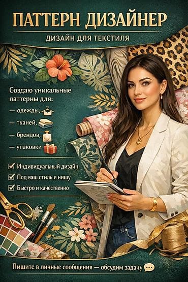 Услуги графического дизайнера 👩🏻‍🎨ПАТТЕРН ДИЗАЙНЕР | ДИЗАЙН ДЛЯ
