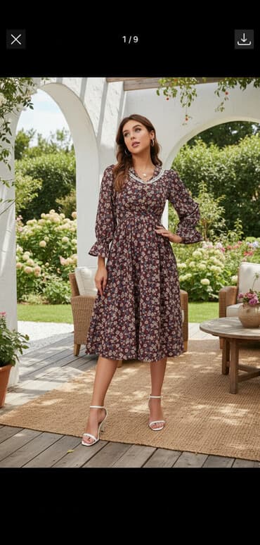 свадебные платья бишкек цены: Платье миди Swintager Amazon в ретро‑французском стиле. - Принт — 1