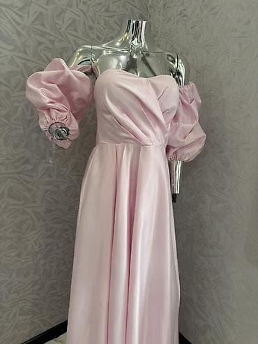 итальянский платье: Вечернее платье макси с открытыми плечами и объемными съемными — 10