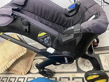 коляска с автолюлькой: Автокресло, цвет - Серый, Б/у — 2