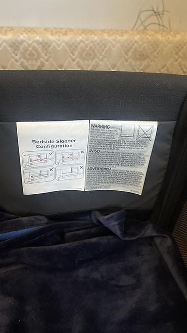 автолюлька ош: Детская приставная кроватка, Б/у, С колесиками, цвет - Черный — 8