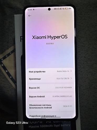 планшет xiaomi pad 7 pro: Redmi, Redmi Note 14, Б/у, 128 ГБ, цвет - Голубой, 2 SIM — 6