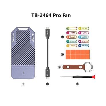 tx3 mini: Кейс для ssd с поддержкой USB4 и Thunderbolt 3, 4, 5 Корпус JEYI с — 1