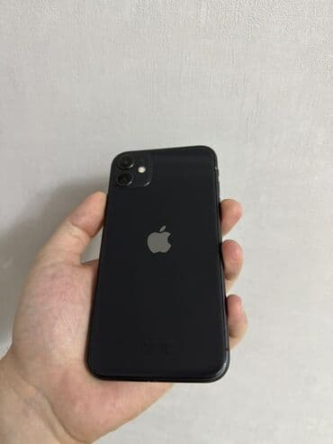 apple se: IPhone 11, Б/у, 128 ГБ, Черный, Зарядное устройство, Защитное стекло, Кабель, 96 % — 1