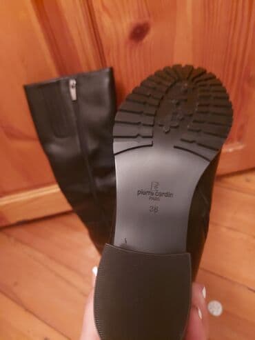 сапоги из натурального меха и кожи: Сапоги, 36, Pierre Cardin, Новый, цвет - Черный, Самовывоз — 5