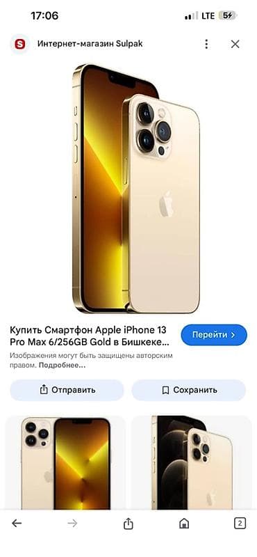 samsung fold2: IPhone 13 Pro Max, 256 ГБ, Золотой — 1
