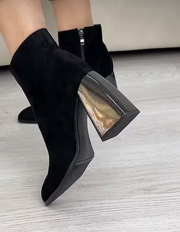 Өтүктөр: Женская обувь — две модели в черном цвете. Новые! 1) Сапоги-казаки до — 4