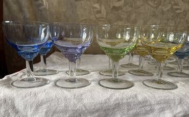 каменные столешницы: Фужеры "Гусь Хрустальный" Состояние всех идеальное! 3 цвета по 11 штук — 7