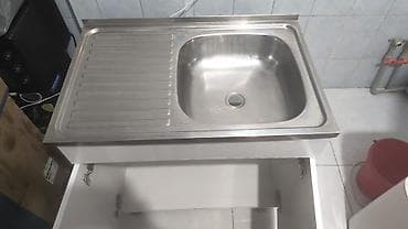 мебель кухонная: Тумба для кухни, С мойкой, Напольная, цвет - Белый — 3