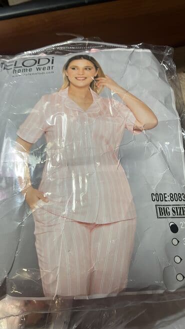 белая ночная сорочка: Пижама, Сатин, Турция, Все размеры — 8