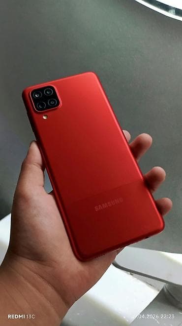 Samsung Galaxy A12, Б/у, 32 ГБ, цвет - Красный, 2 SIM