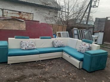 лофт мебель бишкек: Угловой модульный диван Г‑образной формы. - Компоновка: три сидячих — 1