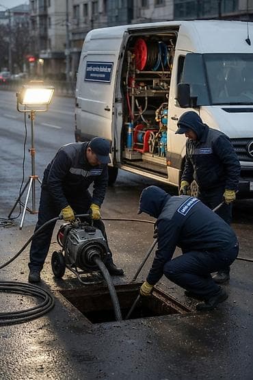 Сантехнические работы: Срочная прочистка канализации Профессиональные канализационные работы — 4
