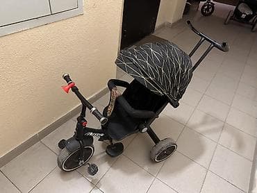 isma typhoon: Детский трехколесный велосипед с ручкой для родителей и козырьком. - — 1