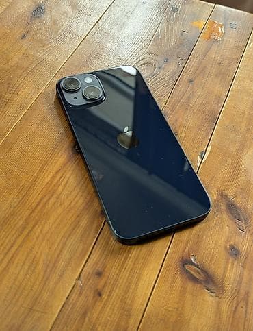 IPhone 14, Б/у, 128 ГБ, Midnight, Чехол, 100 %
