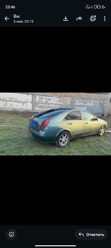 Унаа: Nissan Primera: 2002 г., 2.2 л, Кол менен иштөөчү, Дизель, Лифтбек — 2