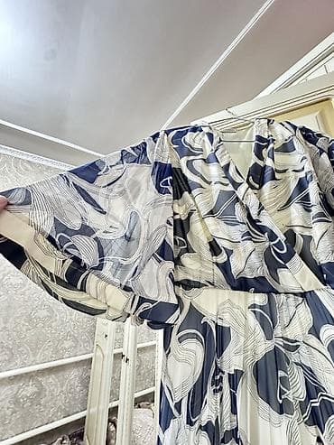 Повседневное платье, Лето, На запах, M — 3