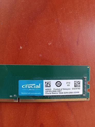 ssd 990: Оперативная память (RAM) для ПК, Б/у, Crucial, 16 ГБ, DDR4, 2666 МГц — 2