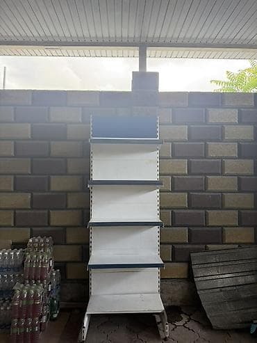 Оборудование для бизнеса: Торговый стеллаж односторонний с регулируемыми полками. - Материал — 2