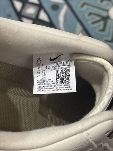 фирменная обувь из италии: Мужские кроссовки, 42, Nike, Новый, цвет - Белый, Самовывоз, Платная доставка — 4
