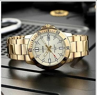 продаю золота: CASIO мужские кварцевые часы в золотистом исполнении - Корпус и — 1