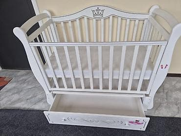 детскую кровать качалку: Детская кроватка с маятниковым механизмом - Материал: дерево/МДФ — 2