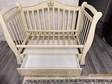 Детская кровать трансформер, Б/у, Другой тип, цвет - Бежевый