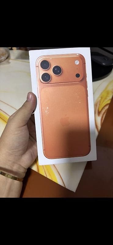 айфон копия: IPhone 17 Pro Max, 256 ГБ, Оранжевый, Зарядное устройство, Чехол, Коробка, 100 % — 3