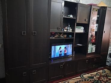 Стенка-шкаф, Тип стенки-шкафа: Модульная, Для зала, Особенности: С отделением под телевизор