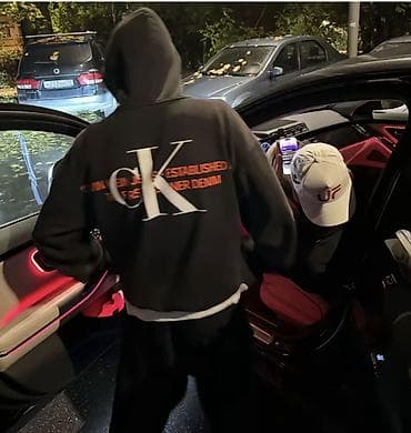 баскетбольная одежда: Мужской спортивный костюм, M, Calvin Klein, Б/у, цвет - Черный, Бесплатная доставка — 3