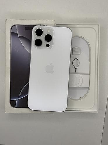 IPhone 16 Pro Max, Б/у, 256 ГБ, Белый, Коробка, 94 %