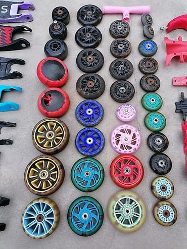 Велозапчасти: Детский самокат, Трёхколёсный, Б/у — 4